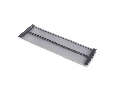 Wysuwane lustro do szafy Quartz, obracane o 180°, 1.000x300mm, Aluminium, szkło i stal, Tytanowy