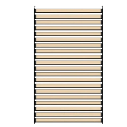 Ścianka ruchoma o szerokości 1130mm i wysokości 1920mm System aluminiowy antracytowy i 20 desek sosnowych surowych