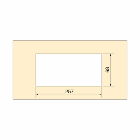Przepust na przewody Quadrum Anodowany mat 269x80 mm 1szt. Emuca