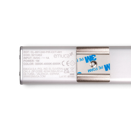 Lampa ścienna LED Kaus ładowana przez USB z czujnikiem zbliżeniowym, L 600 mm Anodowany mat