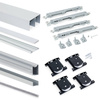 Zestaw systemu Placard 81 do drzwi przesuwnych z cichym domykiem do 30kg 16mm profil Wave Emuca