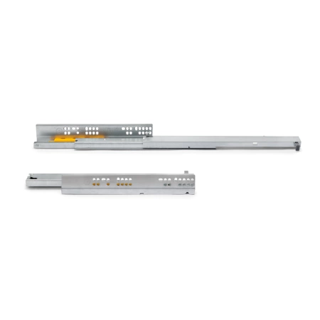 Prowadnica SILVER 500 mm dolny montaż push to open pełny wysuw Emuca 16-19 mm płyta