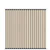 Ścianka ruchoma o szerokości 1920mm i wysokości 1830mm System aluminiowy czarny i 20 desek sosnowych surowych