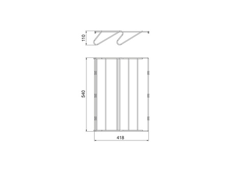 Kosz na buty Quartz, 540 (M70), Stal, Tytanowy do ramek Quartz