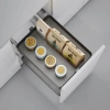 Wysuwany wózek cargo Harmony z cichym domykaniem, Moduł o szerokości 400mm wysokość 700mm, Stal i Drewno, Szary antracytowy