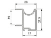 Uchwyt do szafy Wave 19, 2,35 m, Aluminium, Anodowany mat