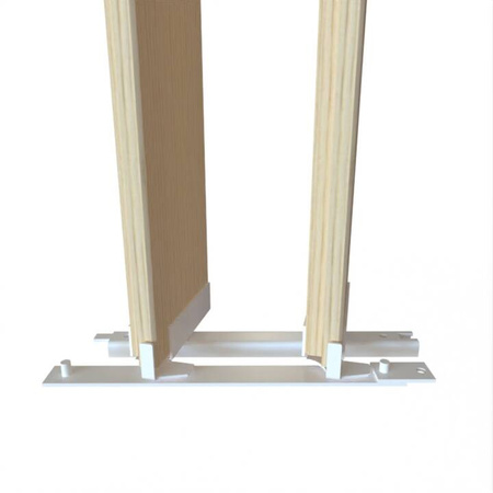 Aluminiowy biały kpl. uchwytów w zestawie z 2 ruchomymi deskami o długości 170 cm montowanych w pionie lub poziomie na listwie z możliwością łączenia o długości 19,2 cm