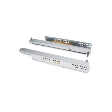 Prowadnica SILVER 500 mm dolny montaż push to open pełny wysuw Emuca 16-19 mm płyta