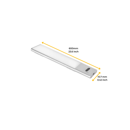Lampa ścienna LED Kaus ładowana przez USB z czujnikiem zbliżeniowym, L 600 mm Anodowany mat