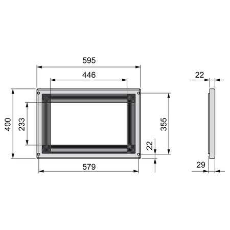 Rama do kuchenki mikrofalowej 600x400 mm Biała Emuca
