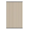 Ścianka ruchoma o szerokości 1440mm i wysokości 2330mm System aluminiowy czarny i 15 desek sosnowych surowych
