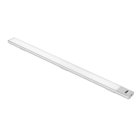 Półka drewniana dębowa 160x25x4cm w zestawie z lampą LED Kaus 60 cm z czujnikiem zbliżeniowym Anodyzowany mat