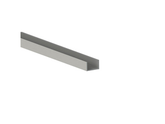 Profil do drzwi przesuwnych Placard U18x14, 2.35m cięty na 1,95m + reszta długości, Aluminium, Anodowany mat