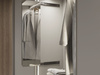 Wysuwane lustro do szafy Quartz, obracane o 180°, 1.000x300mm, Aluminium, szkło i stal, Tytanowy