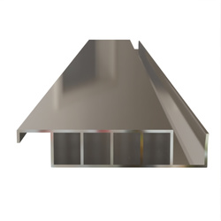 Deseczka ruchoma aluminiowa 600cm cięta na 2X 295cm grubość 2 cm szerokość 10cm surowe aluminium kurier