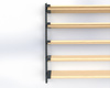 Ścianka ruchoma o wysokości 1440mm i szerokości 1535mm 3X System aluminiowy antracytowy i 15 desek sosnowych surowych