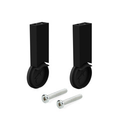 Zestaw uchwytów do drążka Ø28 Czarny Emuca