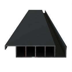 Deseczka ruchoma aluminiowa 600cm cięta na 5X 120cm grubość 2 cm szerokość 10cm antracyt kurier
