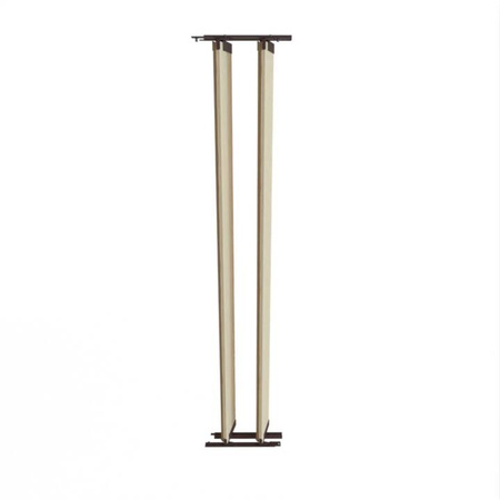 Aluminiowy brązowy kpl. uchwytów w zestawie z 2 ruchomymi deskami o długości 180 cm montowanych w pionie lub poziomie na listwie z możliwością łączenia o długości 19,2 cm