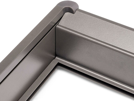 Rama z cichym domykiem i prowadnicami z pełnym wysuwem do akcesoriów meblowych Quartz, 962-988mm, Aluminium i plastik, Tytanowy