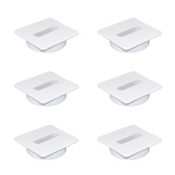 Przepust na przewody okrągły Biały Plastwin Ø 80 6 szt. Emuca