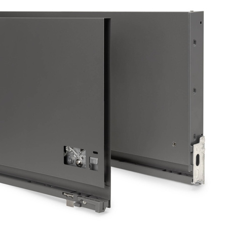 Szuflada Emuca L-450 H-242 Wysoka z systemem cichego domyku szaro-antracytowy zewnętrzna 60 kg Vertex 3D