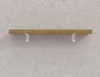 Półka drewniana dębowa 30x20x4cm w zestawie z białym uchwytem z wieszakiem 