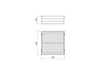 Szuflada w postaci kosza drucianego do szaf i garderoby Quartz, 440mm (M60), Stal, Tytanowy