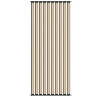 Ścianka ruchoma o szerokości 960mm i wysokości 2230mm System aluminiowy czarny i 10 desek sosnowych surowych