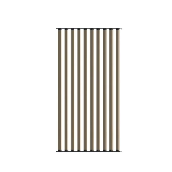 Ścianka ruchoma o szerokości 960mm i wysokości 1830mm System aluminiowy brązowy i 10 desek sosnowych surowych