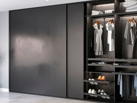 Tor dolny jezdny do drzwi przesuwnych Flow, długość 2.9m + reszta, Aluminium, Anodowany mat