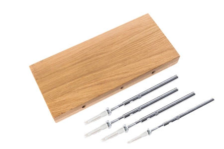 Półka drewniana dębowa 200x15x4cm w zestawie z 4 trzpieniami