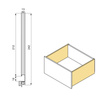 Szuflada Emuca L-450 H-242 Wysoka z systemem cichego domyku szaro-antracytowy zewnętrzna 60 kg Vertex 3D
