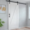 Uchwyt Pasadena do drewnianych drzwi przesuwnych, długość 240 mm, Rozstaw 180 mm, Stal, Czarny teksturowany
