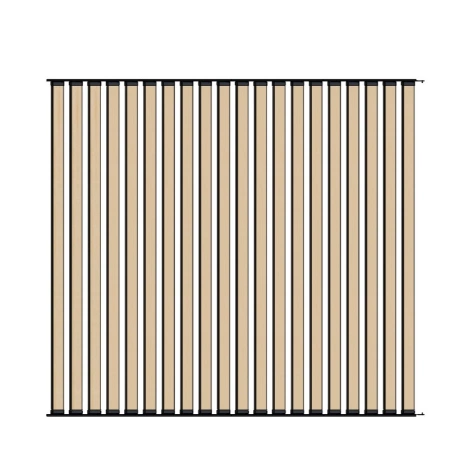Ścianka ruchoma o szerokości 1920mm i wysokości 1730mm System aluminiowy czarny i 20 desek sosnowych surowych
