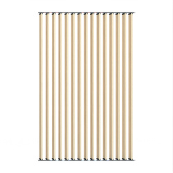 Ścianka ruchoma o wysokości 2235mm i szerokości 1440mm System aluminiowy czarny i 15 desek sosnowych surowych