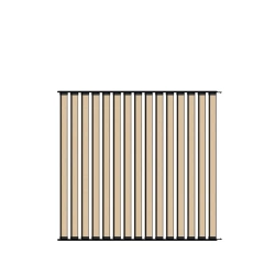 Ścianka ruchoma o szerokości 1440mm i wysokości 1230mm System aluminiowy antracytowy i 15 desek sosnowych surowych