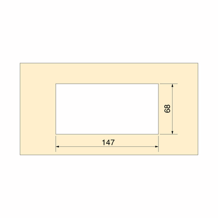 Przepust na przewody Quadrum Anodowany mat 159x80 mm 1szt. Emuca