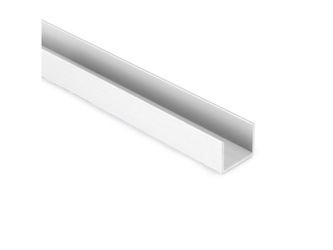 Profil do drzwi przesuwnych Placard U16x14, 2.35m cięty na 1,95m + reszta, Aluminium, Malowane na biało