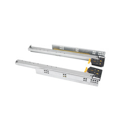 Zestaw 10 par prowadnic SILVER 550 mm dolny montaż cichy domyk pełny wysuw Emuca 16-19 mm płyta