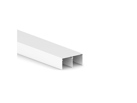 Próbnik toru górnego jezdny do drzwi przesuwnych Placard 74, długość 10cm, Aluminium, Malowany na biało