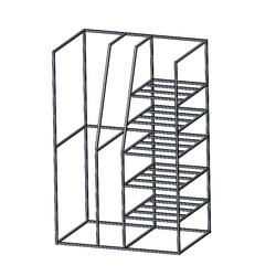 Stojak na formatki długie i krótkie na paletę Euro.