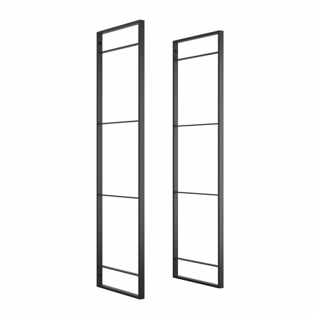Stalowy stelaż do szafki czarny wysokość 1150 mm Ladder w zestawie z 4 dębowymi półkami  