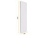 Wysuwane lustro do szafy Quartz, obracane o 180°, 1.000x300mm, Aluminium, szkło i stal, Tytanowy