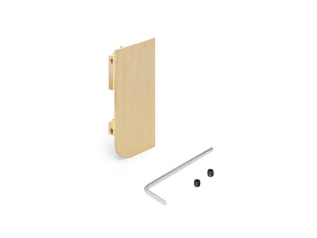 Zaślepka do górnego profilu Gola do mebli kuchennych , Lewa, Aluminium, Złoty anodowany