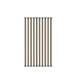 Ścianka ruchoma o szerokości 960mm i wysokości 1630mm System aluminiowy brązowy i 10 desek sosnowych surowych