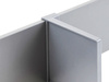 Zestaw akcesoriów do podziału szuflad wewnętrznych, szerokość 600 mm szary malowane aluminium Emuca