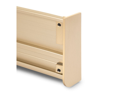 Zaślepka do górnego profilu Gola do mebli kuchennych , Prawa, Aluminium, Złoty anodowany