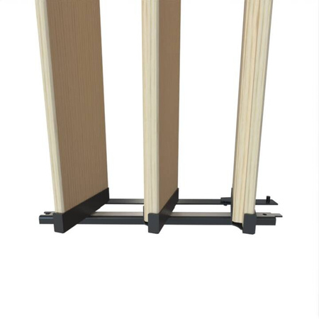 Aluminiowy antracytowy kpl. uchwytów w zestawie z 3 ruchomymi deskami o długości 220 cm montowanych w pionie lub poziomie na listwie z możliwością łączenia o długości 28,8 cm