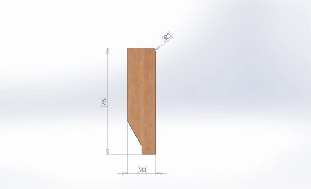 Listwa drewniana dębowa 1mb 90x20 R3